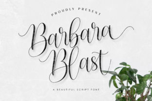 Barbara Blast: A Bold Script Font for Editorial Design and Branding