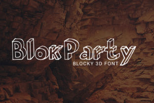 BlokParty: A Blocky 3D Font with Delicate Charm for Creative Branding