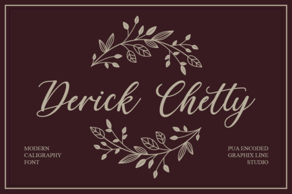 Derick Chetty: A Script Handwritten Font for Editorial Design and Creative Publishing