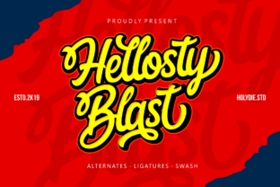 Hellosty Blast: A Script Font That Adds Vintage Charm to Branding
